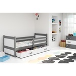 Drveni dječji krevet Rico 190*80 cm - sivi - bijeli