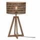 Crna/u prirodnoj boji stolna lampa s bambusovim sjenilom (visina 53 cm) Java – Good&amp;Mojo