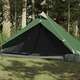vidaXL Šator za kampiranje za 1 osobu zeleni 255x153x130 cm taft 185T