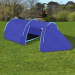 vidaXL Šator za kampiranje za 4 osobe tamna plava/svjetla plava