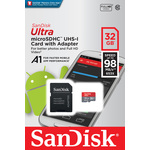 Memorijska kartica Ultra Android microSDHC A1 32GB + Adapter SDSQUAR-032G-GN6MA