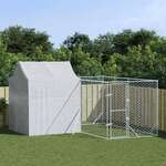 Vanjski kavez za pse s krovom srebrni 4x4x2 5 m pocinčani čelik