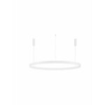 NOVA LUCE 9530221 | Motif Nova Luce visilice svjetiljka okrugli jačina svjetlosti se može podešavati, sa podešavanjem temperature boje, može se upravljati daljinskim upravljačem, s mogućnošću skraćivanja kabla 1x LED 6000lm 2700 6000K bijelo mat