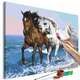 Slika za samostalno slikanje - Horses at the Seaside 60x40