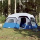vidaXL Šator za kampiranje s LED svjetlom plavi 441 x 288 x 217 cm
