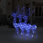 vidaXL Akrilni ukrasni božićni sobovi 3 kom 120 cm plavi