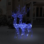 vidaXL Akrilni ukrasni božićni sobovi 2 kom 120 cm plavi