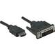 Manhattan HDMI / DVI adapterski kabel HDMI A utikač, DVI-D 24+1-polni utikač 1.00 m crna 322782 HDMI kabel