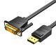 DisplayPort to DVI (24+1) Cable 1.5m Vention HAFBG 1080P 60Hz (Black)
