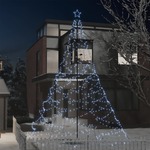 vidaXL Božićno drvce sa stupom 1400 LED žarulja hladno bijelo 5 m