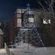 vidaXL Božićno drvce sa stupom 1400 LED žarulja hladno bijelo 5 m
