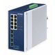 Planet IGS-1000-8T4X IP30 Industrial 8-Port 10/100/1000T + 4-Port 10G SFP+ Ethernet Switch (-40~75 degrees C, dual 9~48V DC/24V AC, supports 1G/2.5G/10G SFP transceivers)
