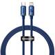 Baseus Crystal kabel USB-C na Lightning, 20W, 1,2m (plavi)