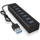 HUB 7Port ICY BOX active with power supply Aluminum Black