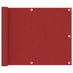 vidaXL Balkonski zastor crveni 75 x 600 cm od tkanine Oxford