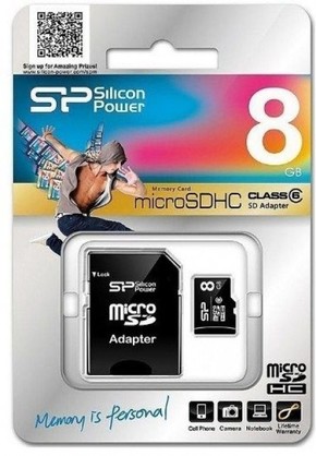 Silicon Power microSD 8GB memorijska kartica