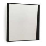 Crno zidno ogledalo Geese Thin, 40 x 40 cm