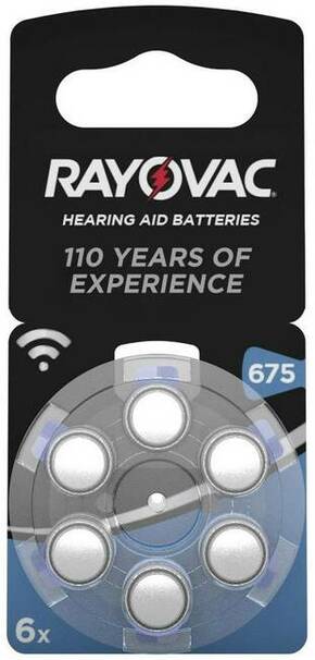 Rayovac Hearing Aid Batteries 675 Bli gumbasta baterija ZA 675 cink-zračni 640 mAh 1.4 V 6 St.