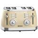 SOGO Human Technology toaster 4 utora indikatorska lampica, toast funkcija bež boja, metalik