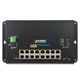 Planet Industrial 16-Port GbE 802.3at PoE+ 2-Port 100/1000X SFP Wall-mounted Managed Switch PLT-WGS-4215-16P2S