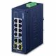 Planet Industrial 8-Port 10/100TX + 2-Port Gigabit TP/SFP Combo Ethernet Switch PLT-IFGS-1022TF