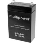 multipower MP2,8-6P A96241 olovni akumulator 6 V 2.8 Ah olovno-koprenasti (Š x V x D) 66 x 104 x 33 mm plosnati priključak 4.8 mm bez održavanja, nisko samopražnjenje