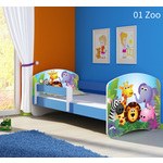 Dječji krevet ACMA s motivom, bočna plava 180x80 cm