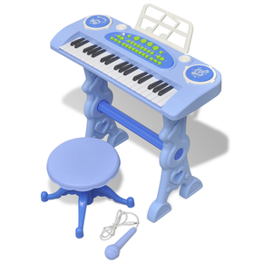VidaXL Plava dječja klavijatura s 37 tipki