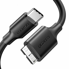 Micro-B USB 3.0 - USB-C kabel UGREEN 1m (crni) (paket od 5 komada)
