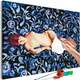Slika za samostalno slikanje - Nude on a Blue Background 60x40