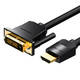 HDMI to DVI (24+1) Cable Vention ABFBF 1m, 4K 60Hz/ 1080P 60Hz (Black)