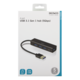 DELTACO USB Mini Hub with 4 USB-A ports, USB 3.1 Gen 1, black