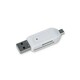 Forever microSD/SD card reader USB + microUSB bijeli OTG