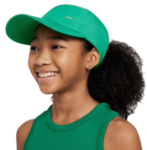 Kapa za tenis Nike Kids Dri-Fit Club Unstructured Metal Swoosh Cap - stadium green