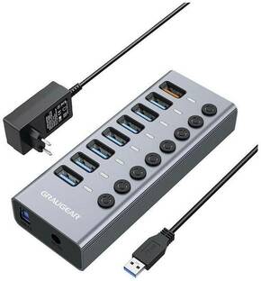Graugear 7-Port USB-A 3.0 HUB + 1x Ladeport G-HUB71-A