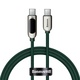 Baseus zaslonski kabel USB-C na USB-C 100W 1m (zeleni)