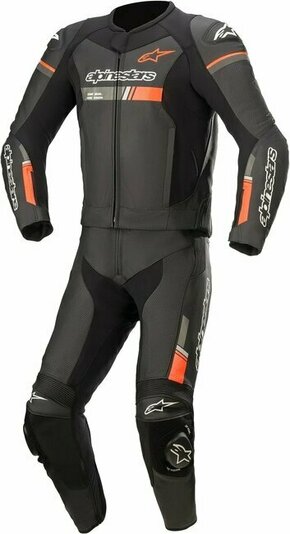 Alpinestars GP Force Chaser Leather Suit 2 PC Black/Red Fluo 50 Dvodjelni moto kombinezon