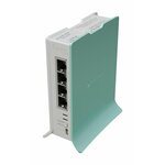 MikroTik hAP ax lite with 1GHz CPU, 256MB RAM, 4 x Gbit LAN, 2.4 GHz 802.11b/g/n/ax two chain wireless with integrated antennas, RouterOS L4, tower case, PSU