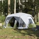 vidaXL Šator za kampiranje s LED svjetlom zeleni 443 x 437 x 229 cm