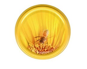 Poklopci fi 82 milimetara metalni design - pčelica na cvijetu žuti