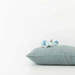 Dječja plava lanena jastučnica Linen Tales Nature 40 x 60 cm