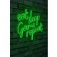 Ukrasna plastična LED rasvjeta, eat sleep game repeat - Green