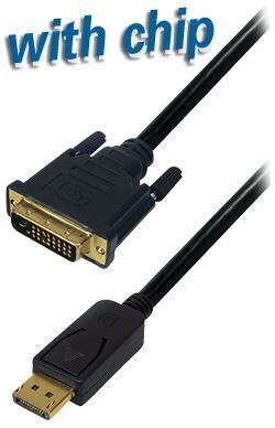 Transmedia DisplayPort plug to DVI 24+1 plug