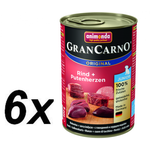 Animonda mokra hrana za mlade pse GranCarno, govedina + pureće srce, 6 x 400 g