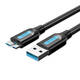 USB 3.0 A na Micro-B kabel Vention COPBD 0,5 m crni PVC