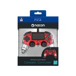 PlayStation 4 (PS4) Nacon Wired Illuminated Compact kontroler (Crveni) PS4
