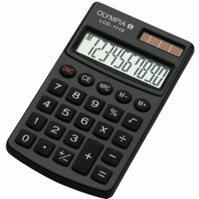 Olympia LCD 1110 džepni kalkulator crna Zaslon (broj mjesta): 10 solarno napajanje