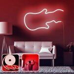 Opviq dekorativna zidna led svjetiljka, Guitar - Medium - Red