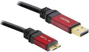 Delock USB 3.0 priključni kabel [1x USB 3.2 gen. 1 utikač A (USB 3.0) - 1x USB 3.2 gen. 1 utikač Micro B (USB 3.0)] 2.00 m crvena