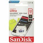SanDisk Ultra Micro SDHC 32G SDSQUNR-032G-GN3MN (100mb-s) (class 10) White Sivi